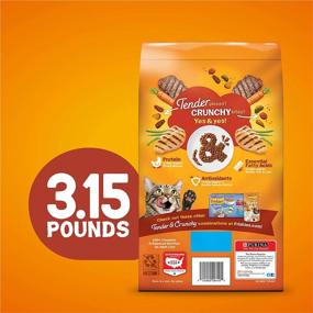 img 3 attached to 🐱 Friskies Tenders and Crunchy Combo: Chicken, Beef, Carrots, and Green Beans Dry Cat Food - 3.15 Lb Bag