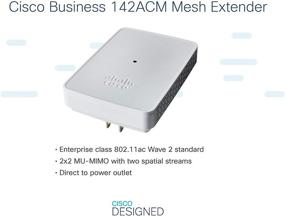 img 2 attached to 🔌 Cisco Business 142ACM Wi-Fi Меш-расширитель с 802.11ac, 2x2 Конфигурацией, дизайном настенной розетки, ограниченной пожизненной защитой (CBW142ACM-B-NA), дополняет беспроводные точки доступа Cisco Business.