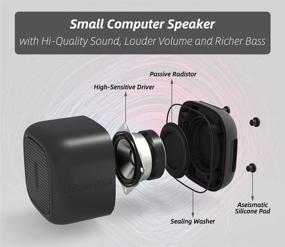 img 3 attached to 🔊 Powerful USB Speaker for PCs & Laptops: Upgraded Hi-Fi Sound, Loud Volume & Rich Bass