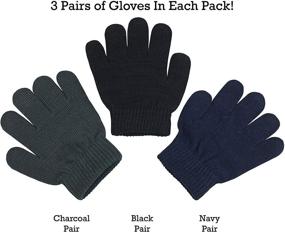 img 2 attached to 🧤 Boys' Cold Weather Accessories: NIce Caps Stretch Gloves Assortment for Ultimate Comfort
