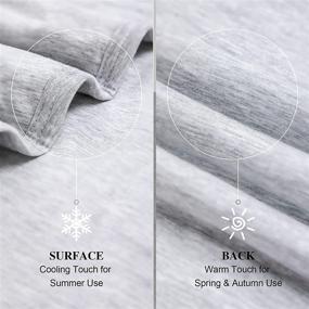 img 1 attached to 🌬️ STAOLENE Cooling Blanket - 100% Bamboo, Cold Blanket for Hot Sleeper Night Sweats - Stay Cool on Warm Nights (Grey, 60"x80")