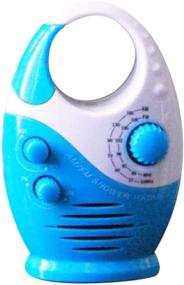 img 4 attached to 🚿 Portable Hanging Waterproof Shower Radio with Top Handle for Bathroom and Outdoor Use - Splash Proof AM/FM Radio, Adjustable Volume, Battery Powered, Insert Card Speaker and Bathroom Button