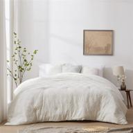 🛏️ luxurious accuratex boho comforter: king size diamond tufted cream quilt for farmhouse bedding - all season, hypoallergenic, machine-washable logo
