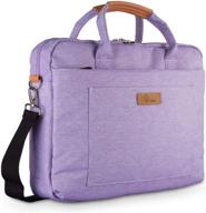 💜 stylish and protective e-tree 13.3 inch laptop sleeve & shoulder bag for women - purple (fits 13 to 14 inch laptops) logo