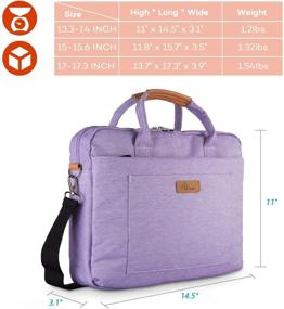 img 1 attached to 💜 Stylish and Protective E-Tree 13.3 inch Laptop Sleeve & Shoulder Bag for Women - Purple (Fits 13 to 14 inch Laptops)