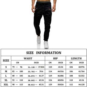 img 3 attached to 👖 Versatile Men's Fashion Athletic Joggers Pants: Sweatpants Trousers with Cargo Detailing