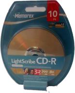 📀 enhanced memorex lightscribe 52x cd-r media (04532) for improved performance and durability logo