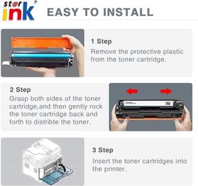 img 1 attached to 🖨️ St@r Ink Compatible Toner Cartridge Set for Canon CRG 054H 054, Color ImageClass MF644Cdw LBP622Cdw MF642Cdw MF641Cw MF640C LBP623Cdw Printer - Includes Black, Cyan, Magenta, Yellow (4 Packs)