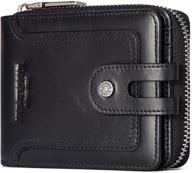 genuine leather mens wallet with rfid blocking - ample capacity for accessories logo