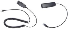 img 2 attached to 🎧 Headset Adapter Replacement Cable: Quick Disconnect to RJ9 Plug | Compatible with Plantronics U10P U10-P Polaris H-Series Headsets | For Use with Avaya, Nortel, Mitel, Polycom, Aastra, Shoretel and More