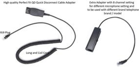 img 1 attached to 🎧 Headset Adapter Replacement Cable: Quick Disconnect to RJ9 Plug | Compatible with Plantronics U10P U10-P Polaris H-Series Headsets | For Use with Avaya, Nortel, Mitel, Polycom, Aastra, Shoretel and More