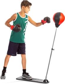 img 4 attached to 🥊 TechTools Punching Bag for Kids: Reflex Boxing Bag with Stand - Complete Youth Boxing Set with Adjustable Height for Boys and Girls (Ages 3-8) - Includes Gloves!