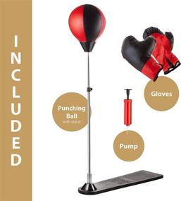 img 3 attached to 🥊 TechTools Punching Bag for Kids: Reflex Boxing Bag with Stand - Complete Youth Boxing Set with Adjustable Height for Boys and Girls (Ages 3-8) - Includes Gloves!