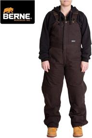 img 2 attached to Berne Womens Insulated Overalls Regular Women's Clothing and Jumpsuits, Rompers & Overalls