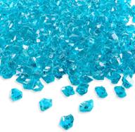💎 turquoise acrylic ice rock crystals - 190 pieces for table scatters, vase fillers, events, weddings, arts & crafts, birthdays - decoration favor logo