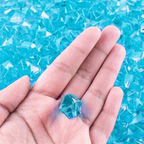 img 1 attached to 💎 Turquoise Acrylic Ice Rock Crystals - 190 Pieces for Table Scatters, Vase Fillers, Events, Weddings, Arts & Crafts, Birthdays - Decoration Favor