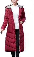 π§₯ winter warm hooded long sleeve coat outerwear for women - black long puffer jacket by tanming logo