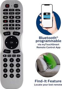 img 3 attached to 📱 Philips Universal Remote Control with Find It Feature and Smartphone App: Samsung, Vizio, Sony, Sharp, Roku, Apple TV, RCA, Panasonic Support - 6 Device, Silver SRP2017B/27