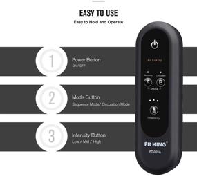 img 1 attached to 🦶 FIT KING Leg Air Massager for Enhanced Circulation and Relaxation - Foot and Calf Massage with Handheld Controller, 3 Intensities, 2 Modes (Includes 2 Extensions)