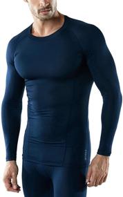 img 3 attached to ATHLIO AO BLS01 WHT_Medium Compression Baselayer Athletic Men's Clothing