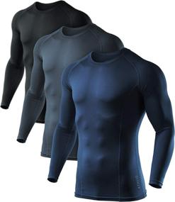 img 4 attached to ATHLIO AO BLS01 WHT_Medium Compression Baselayer Athletic Men's Clothing