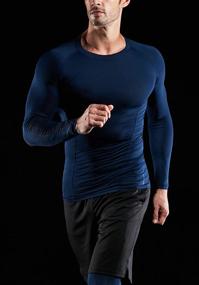 img 1 attached to ATHLIO AO BLS01 WHT_Medium Compression Baselayer Athletic Men's Clothing