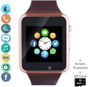 img 3 attached to Amazqi Smart Watch: Универсальные умные часы-телефон для Android и iPhone с педометром, уведомлениями о вызовах и сообщениях, SIM-слотом, музыкальным плеером, камерой и многим другим (Частичные функции)