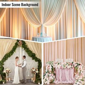 img 1 attached to 📸 Ivory Polyester Photography Backdrop Drapes - Set of 2 Panels for Home Parties, Weddings and Decor