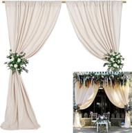 📸 ivory polyester photography backdrop drapes - set of 2 panels for home parties, weddings and decor logo