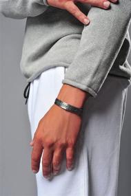 img 2 attached to 🧲 Copper Magnetic Bracelet for Arthritis Relief: Earth Therapy's Stylish, Masculine Pewter Design"