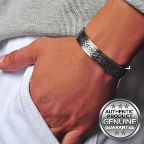 img 3 attached to 🧲 Copper Magnetic Bracelet for Arthritis Relief: Earth Therapy's Stylish, Masculine Pewter Design"