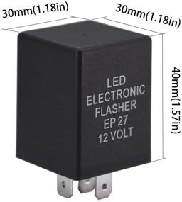 img 1 attached to 🔌 HUIQIAODS 5 Pin EP27 FL27 Electronic LED Flasher Relay: Solve Hyper Flash Rapid Blink with Turn Signal Bulbs