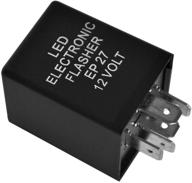 🔌 huiqiaods 5 pin ep27 fl27 electronic led flasher relay: solve hyper flash rapid blink with turn signal bulbs logo