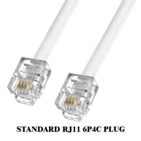 img 3 attached to 📞 15ФТ Телефонный кабель с разъемом RJ11: Провод для проводного телефона + разветвитель RJ11 и крепежные скобы (белый)