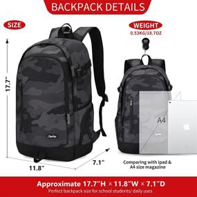 img 2 attached to Rickyh Style School Backpack, Rickyh Style Travel Bag for Men & Women, Lightweight College Backpack with Laptop Compartment