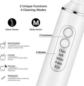 img 2 attached to 💦 2-in-1 Water Dental Flosser and Sonic Toothbrush Combo for Effective Oral Care - Switch seamlessly from Brushing to Water Flossing with Ultrasonic Technology - Home and Travel Friendly (White 2.0)