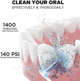 img 3 attached to 💦 2-in-1 Water Dental Flosser and Sonic Toothbrush Combo for Effective Oral Care - Switch seamlessly from Brushing to Water Flossing with Ultrasonic Technology - Home and Travel Friendly (White 2.0)