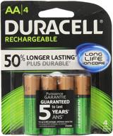 duracell rechargeable aa batteries count household supplies logo