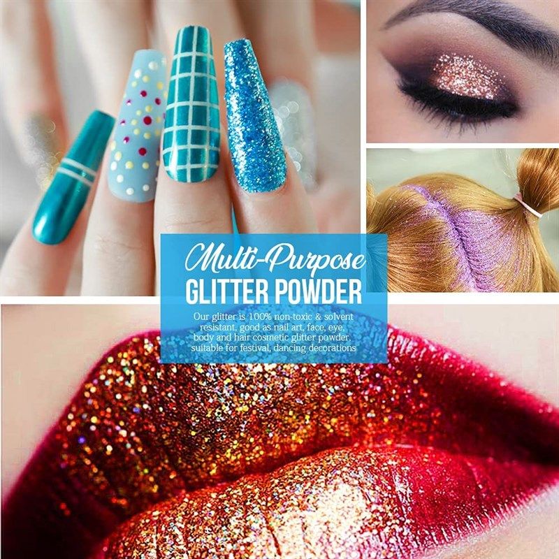 Festival Fine Glitter Mix Teenitor 32 Colors, Glitter for slime