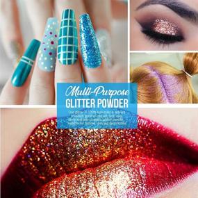 img 2 attached to 💫 Teenitor Fine Glitter Set - 32 Jars, 8g Each - Assorted Color Arts and Craft Glitter - Eyeshadow Makeup Nail Art Pigment - Glitter for Slime
