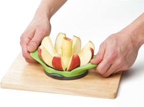 img 1 attached to Progressive Prepworks Wedge and Pop Apple and Pear Slicer - 8 Slices, Attached Safety Cover for Finger Protection During Use and Blade Safety in Storage