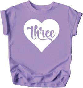 img 2 attached to Three Birthday Toddler Outfit in 🎂 Purple for Girls: Clothing, Tops, Tees & Blouses