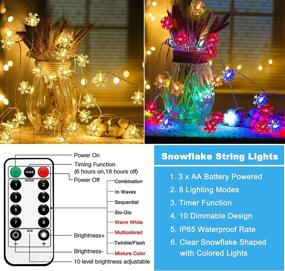 img 3 attached to Snowflake Battery Operated Christmas Changinng