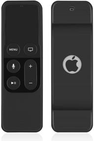 img 3 attached to TNP Black Silicone Case Cover for New Apple TV 4th Generation 64GB/32GB Remote Control - Protective Skin with Lanyard Handle Strap