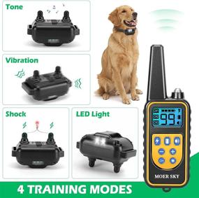 img 2 attached to 🐶 Advanced 2600 Ft Remote Dog Training Collar - Beep, Vibration, Shock, Light, Waterproof - For Small Medium Large Dogs