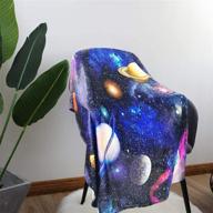 zumas solar system throw blankets: super soft universe print blanket for bedroom, camping, sofa & more - cozy fleece bedding for teens logo