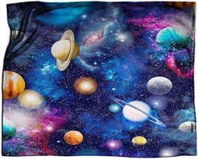 img 3 attached to ZUMAS Solar System Throw Blankets: Super Soft Universe Print Blanket for Bedroom, Camping, Sofa & More - Cozy Fleece Bedding for Teens