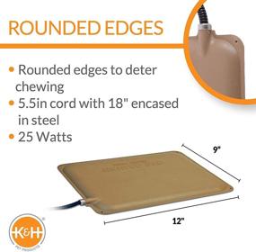 img 3 attached to 🔥 K&amp;H Thermo-Peep Heated Pad: Tan Petite 9 X 12 Inches for Optimal Pet Comfort