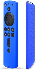 img 3 attached to 📱 Protective Silicone Remote Case Cover for Fir TV Stick 4K, Cube & 3rd Gen Fire TV – Anti-Slip, All-New 2nd Gen Alexa Voice Remote Control Compatible – Red Dark Blue (2 Pack)