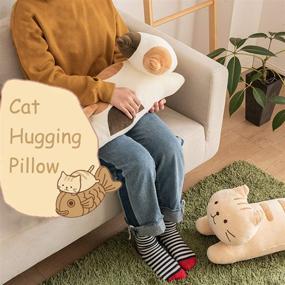 img 1 attached to ARELUX 23.6'' Soft Cat Big Sleeping Hugging Pillows: Perfect Gift for Kids on Birthday, Valentine's, and Christmas